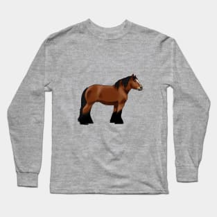 Brown Ardennes draft horse, brown horse Long Sleeve T-Shirt